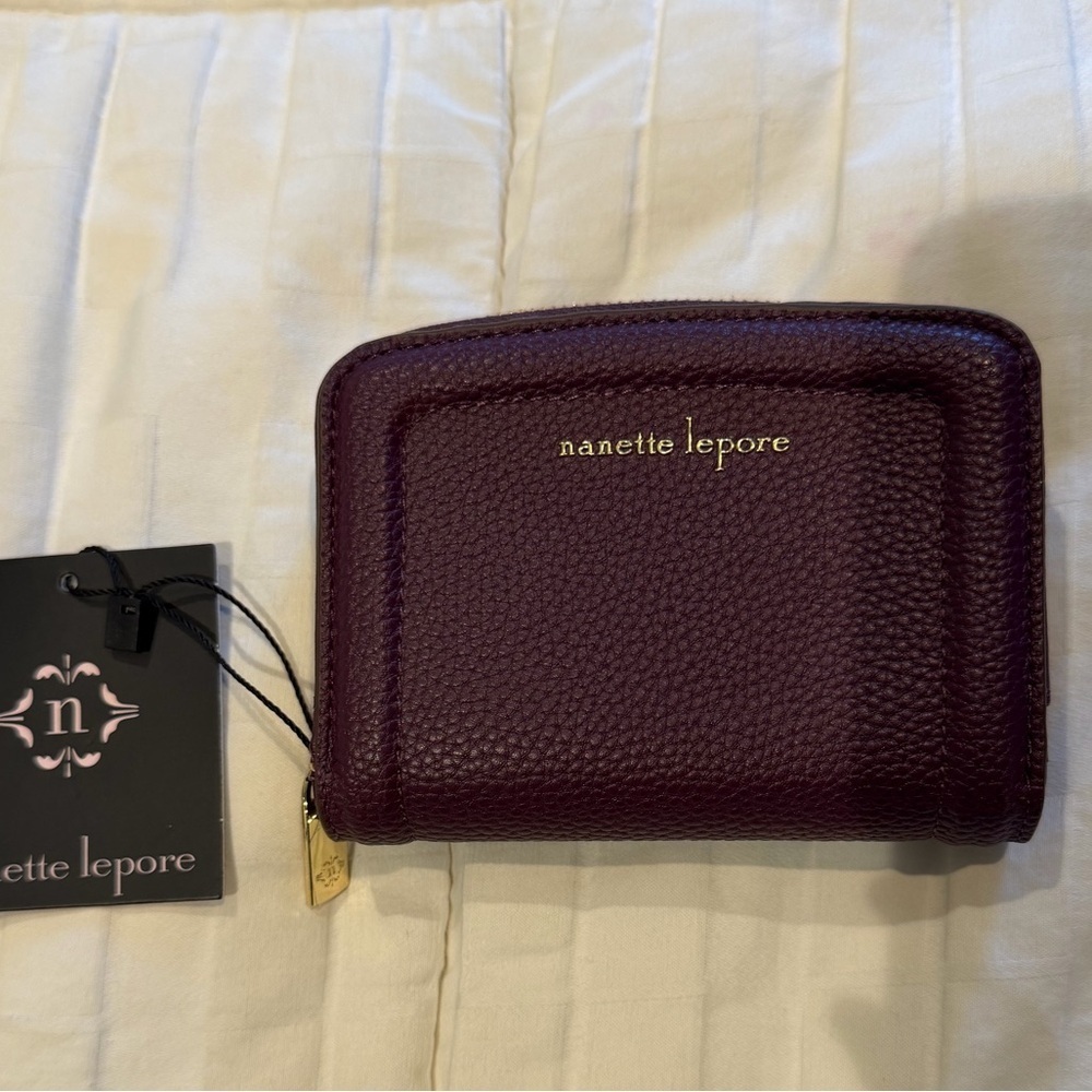 NWT Nanette Lepore Deep Purple Card Holder Wallet